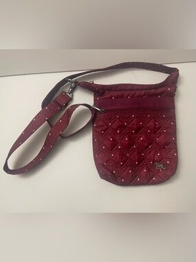 Lug Skipper Quilted Crossbody Bag Red Polka Dot